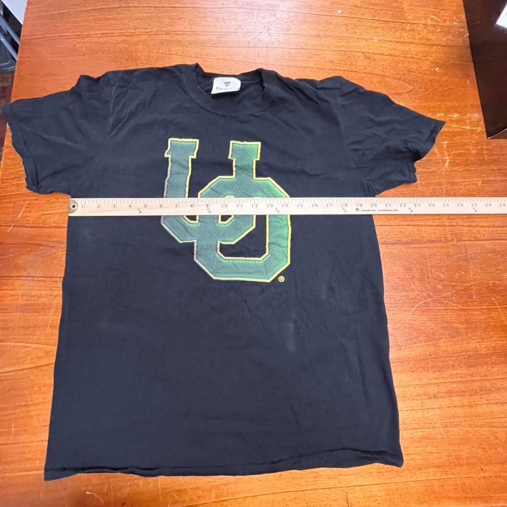 Oregon Ducks Retro Interlocking UO‎ Logo T-Shirt Black Fits M/L - Picture 3 of 5